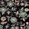 1 Yard Briony Multicolor Floral Embroidered Stretch Velvet Fabric 52 Inches Width